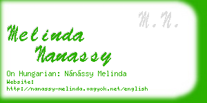 melinda nanassy business card